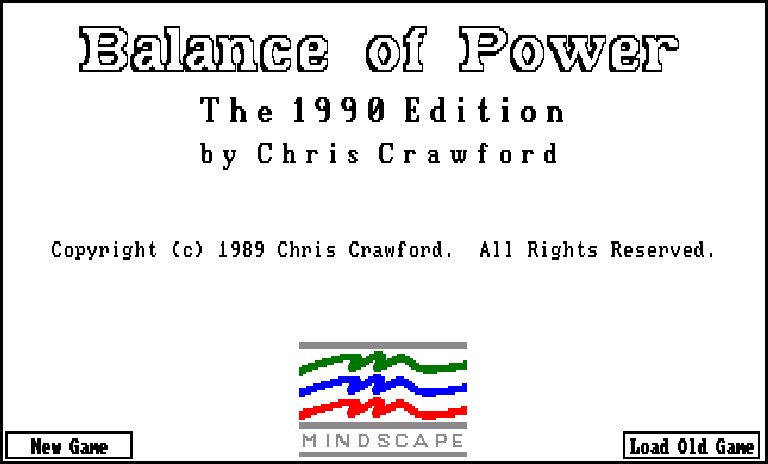 Balance of Power Classic Amiga game
