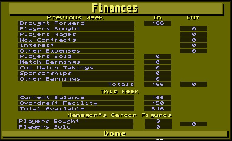 Player Manager Classic Amiga game