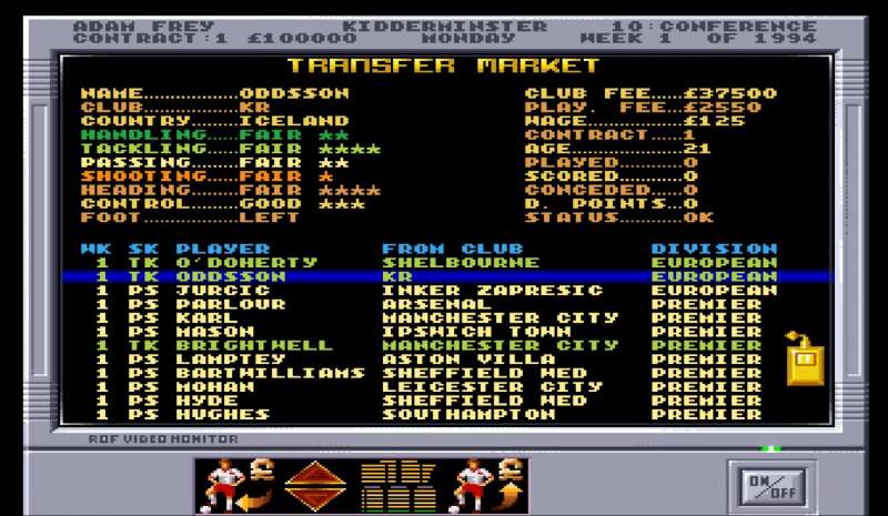 Premier Manager 3 Classic Amiga game