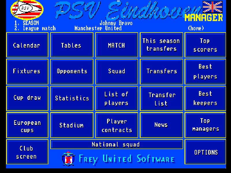 PSV Eindhoven Manager Classic Amiga game