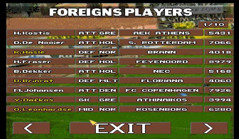 Euro League Manager klasyczne gry Amiga